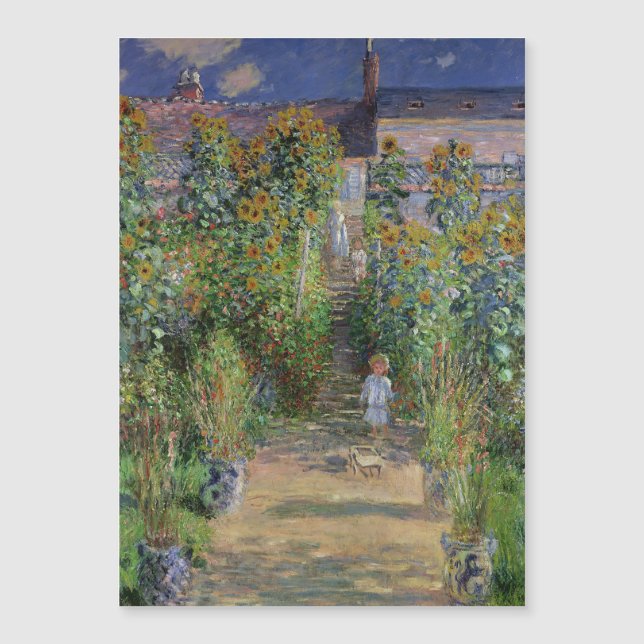 Monet Garden Vetheuil Impressionim Painting (Voorkant)