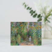 Monet Garden Vetheuil Impressionim Painting Briefkaart (Staand voorkant)