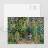 Monet Garden Vetheuil Impressionim Painting Briefkaart (Voorkant / Achterkant)