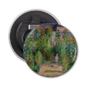 Monet Garden Vetheuil Impressionim Painting Button Flesopener (Voorkant)