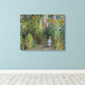 Monet Garden Vetheuil Impressionim Painting Canvas Afdruk (Insitu (Houten vloer))