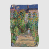 Monet Garden Vetheuil Impressionim Painting Golfhanddoek (Voorkant)