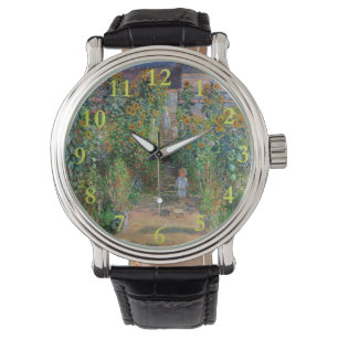 Monet Garden Vetheuil Impressionim Painting Horloge