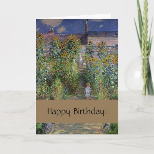 Monet Garden Vetheuil Impressionim Painting Kaart (Voorkant)