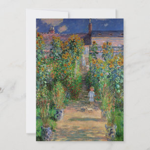 Monet Garden Vetheuil Impressionim Painting Kaart