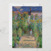 Monet Garden Vetheuil Impressionim Painting Kaart (Achterkant)