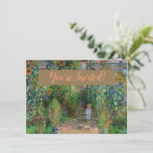 Monet Garden Vetheuil Impressionim Painting Kaart (Staand voorkant)