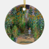 Monet Garden Vetheuil Impressionim Painting Keramisch Ornament (Voorkant)