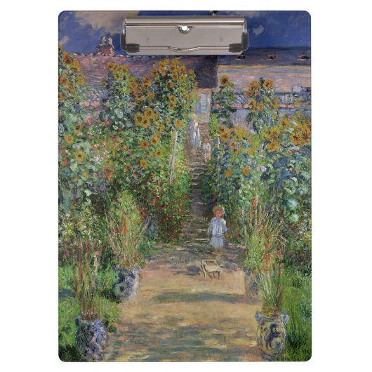 Monet Garden Vetheuil Impressionim Painting Klembord (Voorkant)