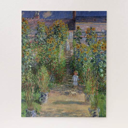 Monet Garden Vetheuil Impressionim Painting Legpuzzel (Verticaal)