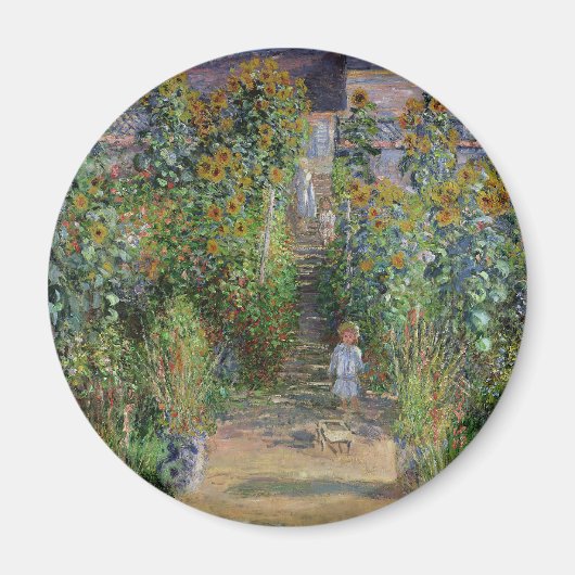 Monet Garden Vetheuil Impressionim Painting Magneet (Voorkant)