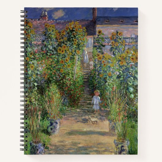 Monet Garden Vetheuil Impressionim Painting Notitieboek (Voorkant)
