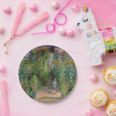 Monet Garden Vetheuil Impressionim Painting Papieren Bordje (Feest)