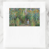 Monet Garden Vetheuil Impressionim Painting Rechthoekige Sticker (Tas)