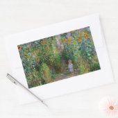 Monet Garden Vetheuil Impressionim Painting Rechthoekige Sticker (Envelop)