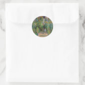 Monet Garden Vetheuil Impressionim Painting Ronde Sticker (Tas)
