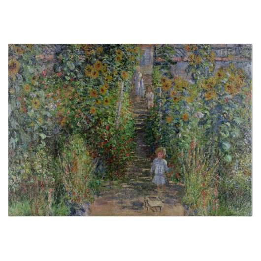 Monet Garden Vetheuil Impressionim Painting Snijplank (Voorkant)