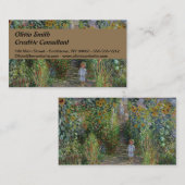Monet Garden Vetheuil Impressionim Painting Visitekaartje (Voorkant / Achterkant)