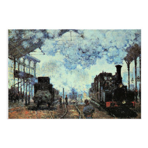 Monet - Gare St. Lazare, Aankomst van de trein Perfect Poster