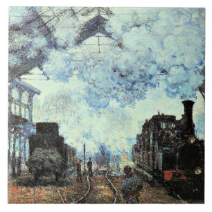 Monet - Gare St. Lazare, Aankomst van de trein Tegeltje