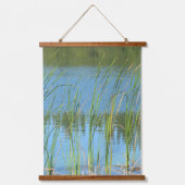 Monet geïnspireerde Cattail Reeds op de rand van h Hangend Wandkleed (Voorkant)
