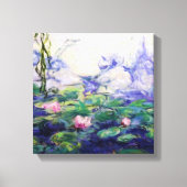 Monet geïnspireerde waterlelies canvas afdruk (Voorkant)