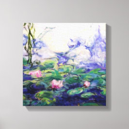Monet geïnspireerde waterlelies canvas afdruk