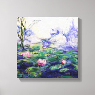 Monet geïnspireerde waterlelies canvas afdruk