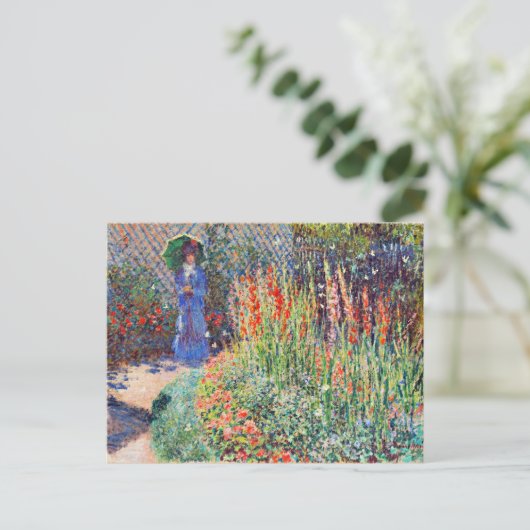 Monet - Geklonken bloem, beroemd schilderij, Briefkaart (Staand voorkant)