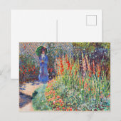 Monet - Geklonken bloem, beroemd schilderij, Briefkaart (Voorkant / Achterkant)