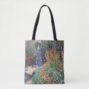 Monet - Geklonken bloem, beroemd schilderij, Tote Bag