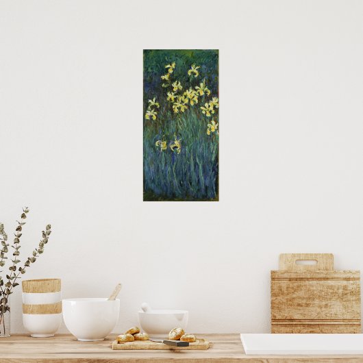 Monet - Gele IRIS Poster (Keuken)