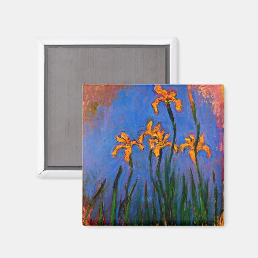 Monet-gele Irises Magneet (Voorkant / Achterkant)