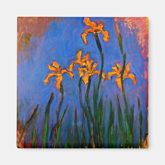 Monet-gele Irises Magneet (Voorkant)