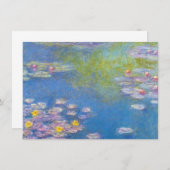 Monet gele watergele uitnodigingen (Voorkant / Achterkant)