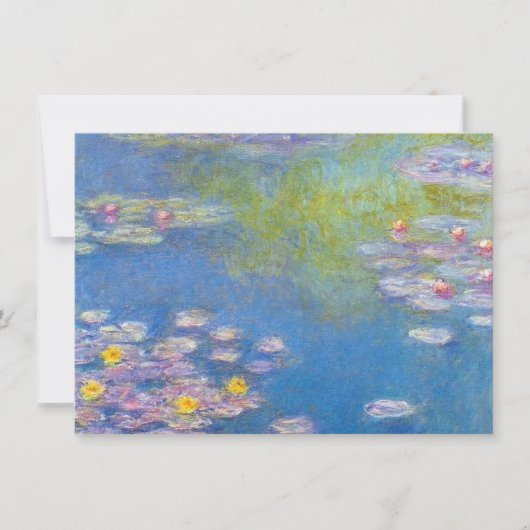 Monet gele watergele uitnodigingen (Voorkant)