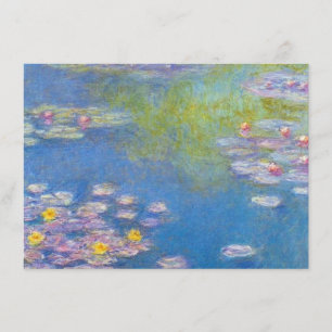 Monet gele watergele uitnodigingen