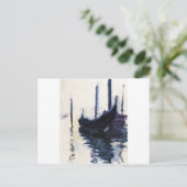 Monet Gondola in Venetië Briefkaart (Staand voorkant)