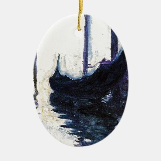 Monet Gondola in Venetië Keramisch Ornament (Voorkant)