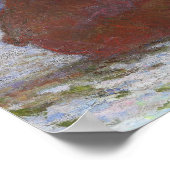 Monet - Graanschuur (Sneeuw Effect Bewolkte Dag) Poster (Hoek)