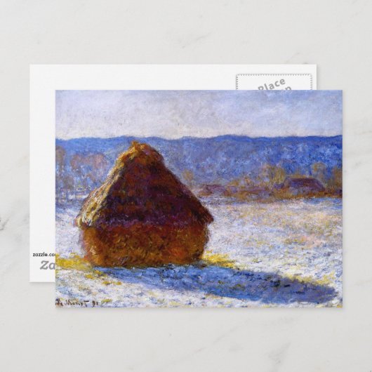 Monet - Grainstack in the Morning Briefkaart (Voorkant / Achterkant)