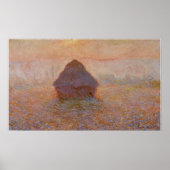 Monet - Grainstack Sun in the Mist Poster (Voorkant)