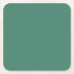 Monet groene vaste kleur kartonnen onderzetters<br><div class="desc">Monetgroene (Water Lilies 1919) vaste kleur</div>