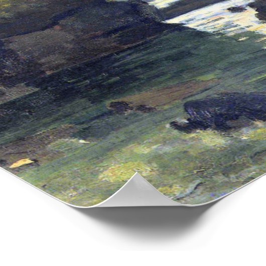 Monet - Haven van Etretat bij hoogwater, mooi schi Poster (Hoek)