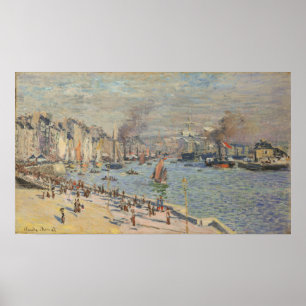 Monet - haven van Le Havre Poster