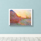 Monet Haystack Canvas Afdruk (Insitu (Houten vloer))