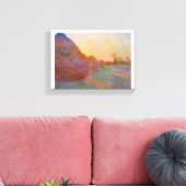 Monet Haystack Canvas Afdruk (Insitu (Woonkamer))