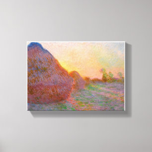 Monet Haystack Canvas Afdruk