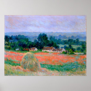 Monet - Haystack op Giverny 1886 Poster