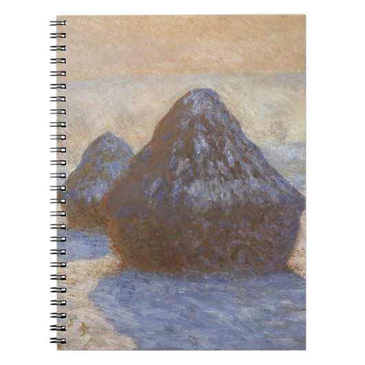 Monet Haystacks in het Winter Spiral Notitieboek (Voorkant)